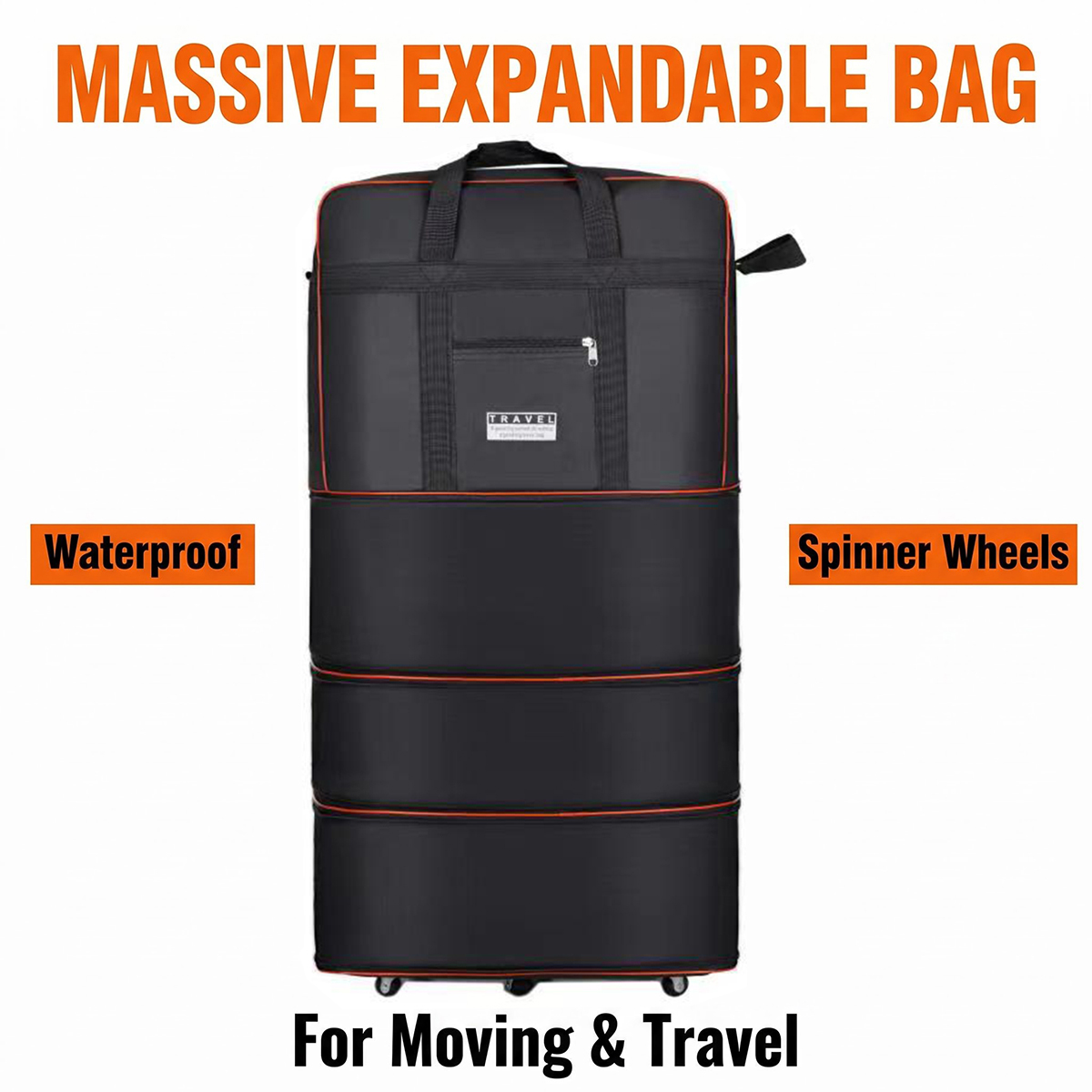 Foldable Rolling Luggage Bag - Mala de Viagem com Rodas Expansível