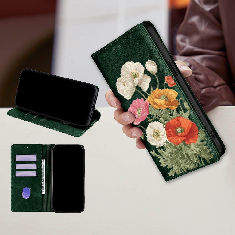 Wallets - Capa de Couro Magnética com Padrão