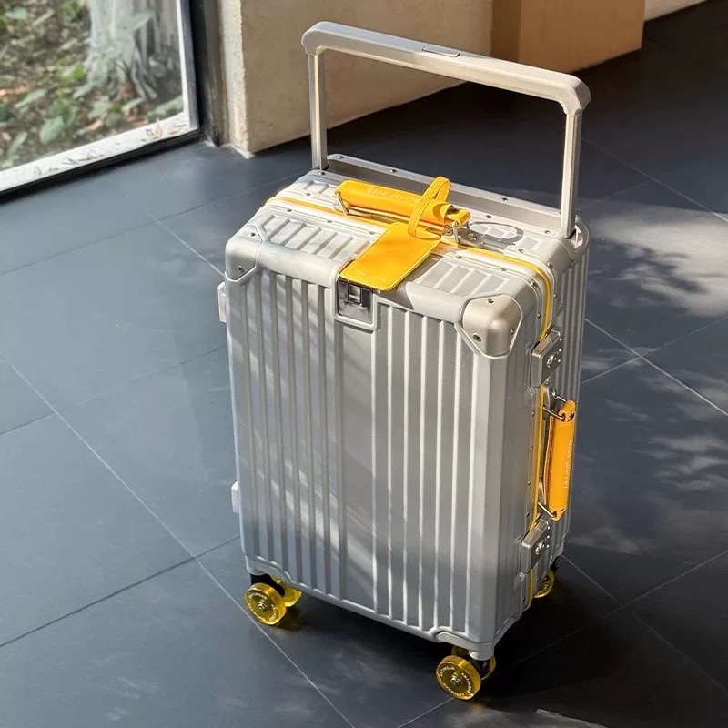 Mala de viagem MIGEBAO com est - Aluminum Frame Carry On Luggage avaliação e preço