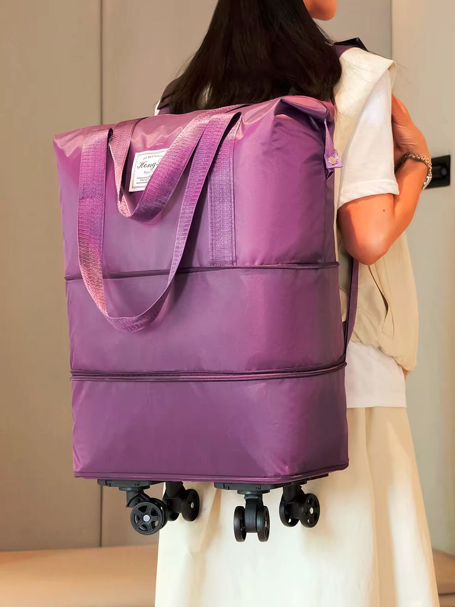 Mala de viagem com rodinhas, r - Foldable Rolling Luggage Bag avaliação e preço