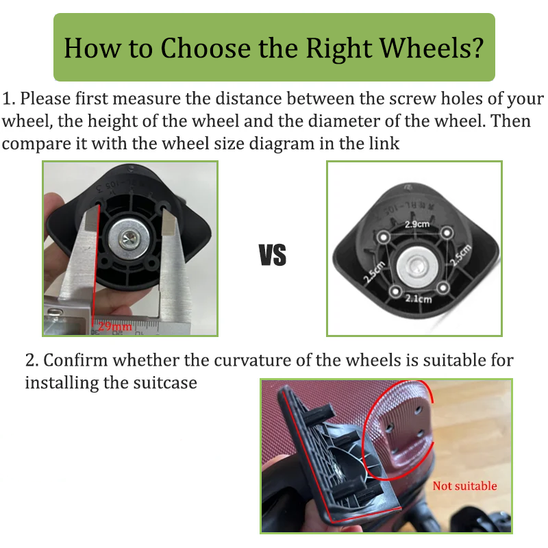 Rodas de substituição para bag - Silent Replacement Luggage Wheels avaliação e preço