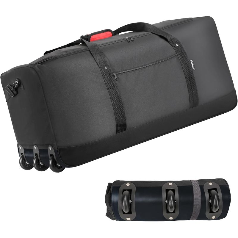 Mala de viagem dobrável com ro - Foldable Rolling Luggage Bag avaliação e preço