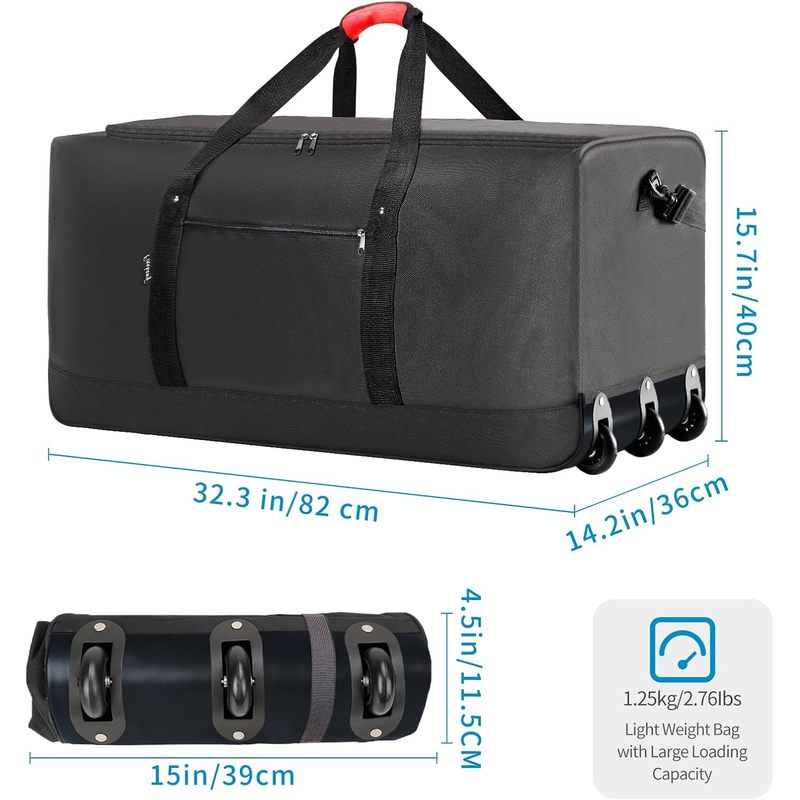 Mala de viagem dobrável com ro - Foldable Rolling Luggage Bag avaliação e preço